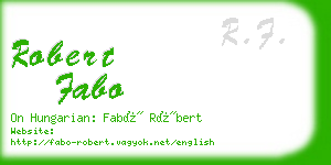 robert fabo business card